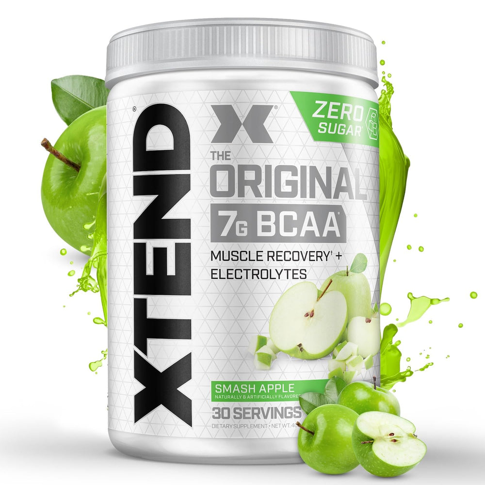 Xtend Original BCAA Powder Airheads Candy Flavor, 7g BCAA and 2.5g L-Glutamine, Sugar Free Post Workout Muscle Recovery Drink with Amino Acids for Men & Women, 30 Servings