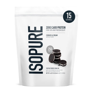 Isopure Bundle of Zero Carb 100% Pure Whey Isolate Protein Powder, Strawberries & Cream, 25g Protein Per Serving, 1 Lb, 15 Servings + Isopure 100% Pure Creatine Monohydrate Powder, 100 Servings