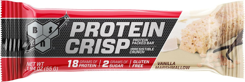 BSN - Syntha-6 Protein Crisp Bar - Svanilla Marshmallow - 12 Count (1.97 oz. each)