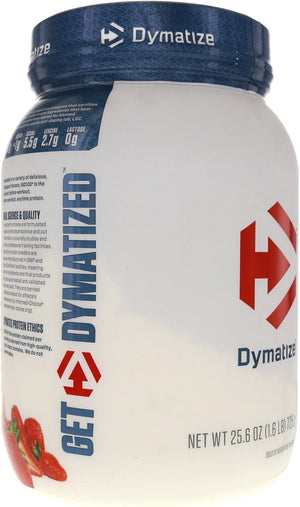 Dymatize ISO 100 Whey Protein Powder with Hydrolyzed Whey Isolate, Strawberry, 25.6 Ounce
