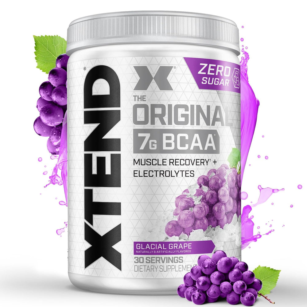 Xtend Original BCAA Powder Airheads Candy Flavor, 7g BCAA and 2.5g L-Glutamine, Sugar Free Post Workout Muscle Recovery Drink with Amino Acids for Men & Women, 30 Servings