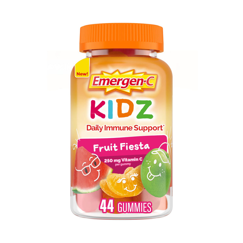 Emergen-C Kidz Vitamin C Immune Support Gummies Fun-Tastic Fruit 44CT includes Zinc, Manganese, B Vitamins and Vitamin D for Back to School Essentials