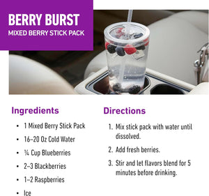 Isopure Clear Protein Stick Pack, Mixed Berry, 20 Count (Pack of 1)