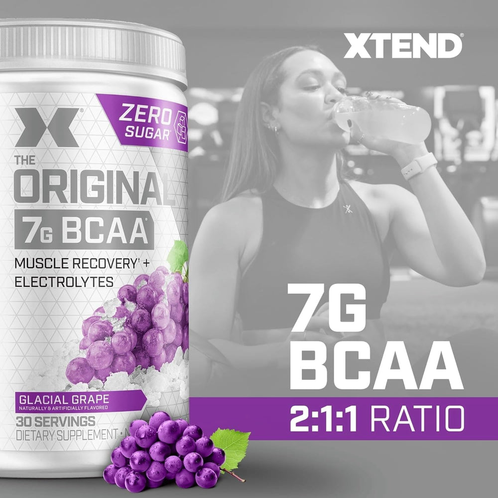 Xtend Original BCAA Powder 7g BCAA and 2.5g L-Glutamine, Sugar Free Post Workout Muscle Recovery Drink with Amino Acids for Men & Women, 90 Servings