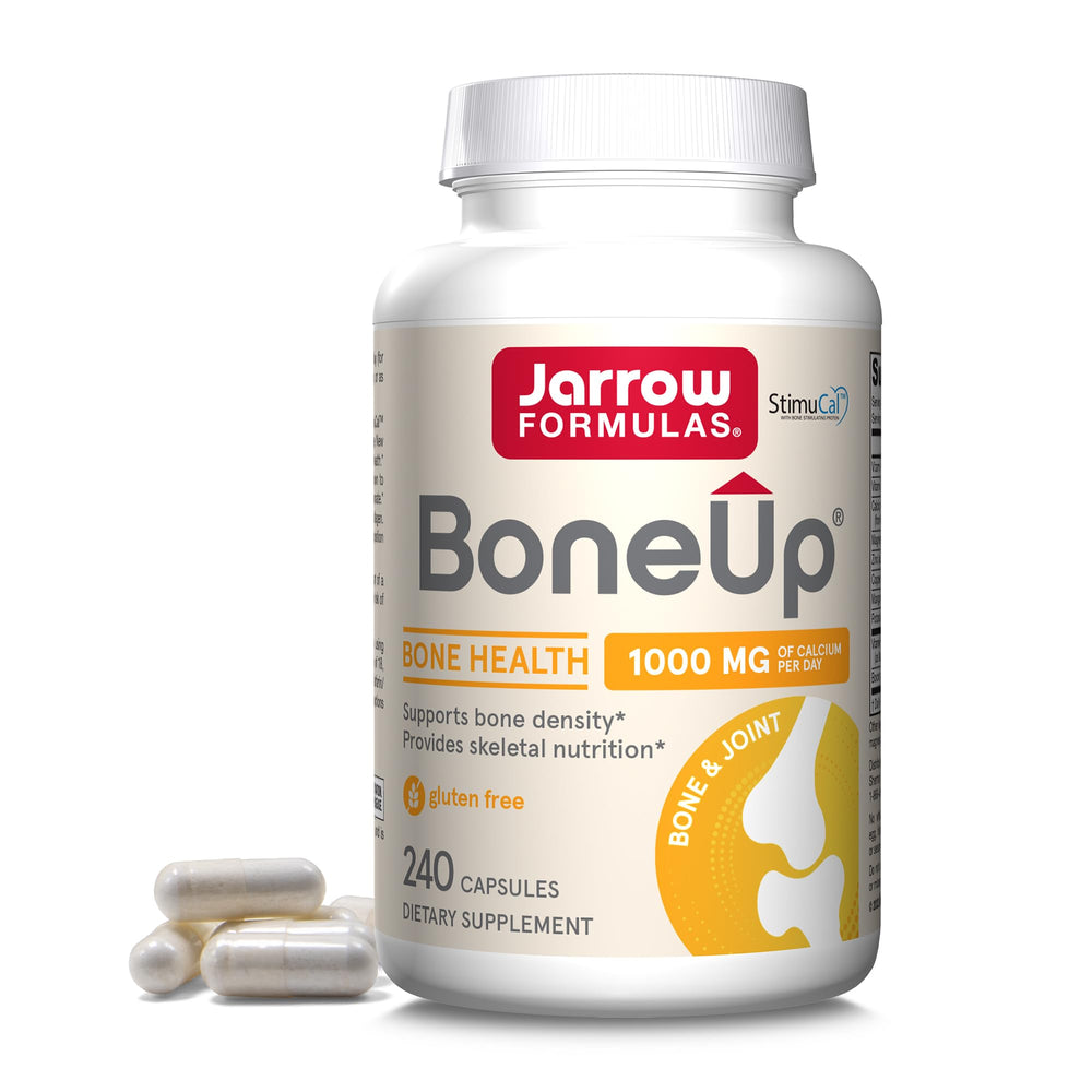 Jarrow Formulas BoneUp for Bone Density - Vitamin D3 and K2, Calcium Support, 240 Capsules, Provides Skeletal Nutrition, Up to 40 Days Supply