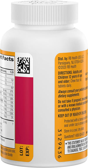 Airborne Vitamin C 1000mg (per Serving) Very Berry Chewable Tablets (32 Count in a Box), Gluten-Free Immune Support Supplement, with Vitamins A C E, ZINC, Selenium, Echinacea & Ginger, Antioxidants