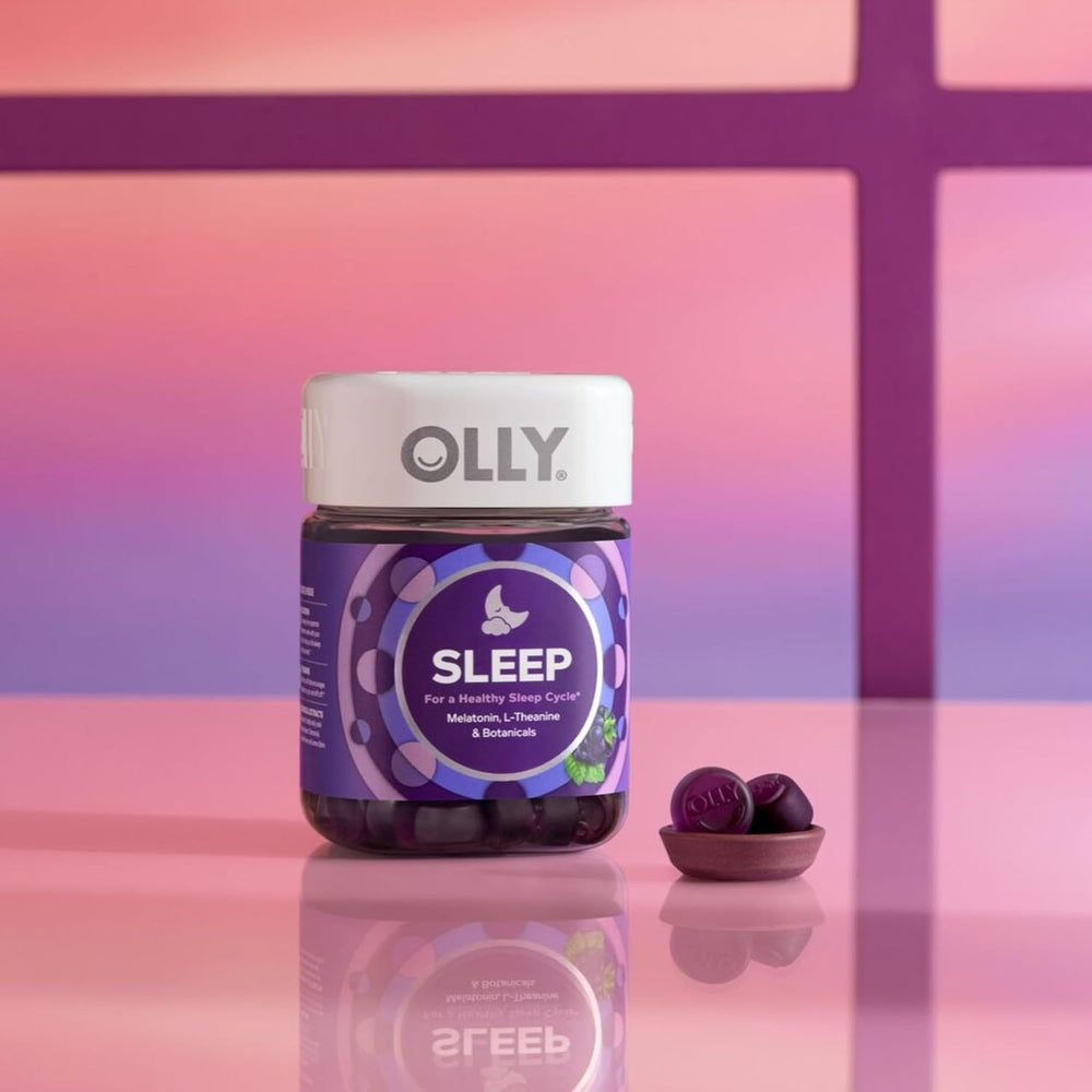 OLLY Sleep Gummy, 3mg Melatonin, L-Theanine, Chamomile, Lemon Balm, Sleep Aid, BlackBerry, 90 Count