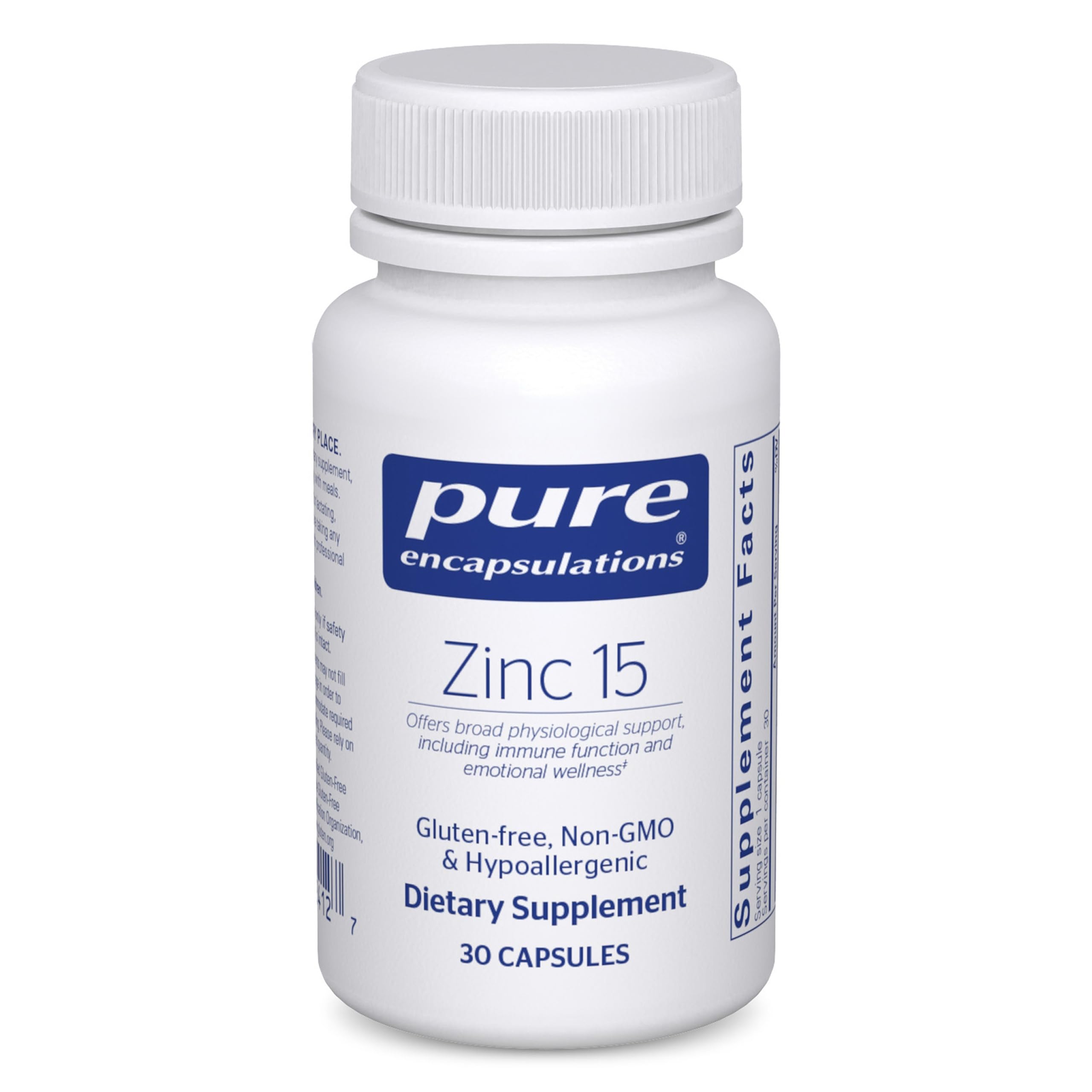 Pure Encapsulations Zinc 15 mg - Zinc Picolinate Supplement for Immune System Support, Growth & Development - for Wound Healing - 180 Capsules