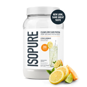 Isopure Clear Whey Isolate Protein Powder, Lactose Free, Gluten Free, Naturally Flavored, Pineapple Orange Banana, 20g Protein Per Serving, 1.9 Lb, 36 Servings (Packaging May Vary)