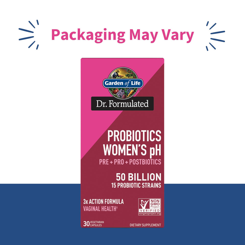Garden of Life Dr Formulated Once Daily 3-in-1 Complete Prebiotics, Postbiotics & Probiotics for Women, PRE + PRO + POSTBIOTIC Supplement for Women’s Digestive, Immune & Vaginal Health, 30 Day Supply