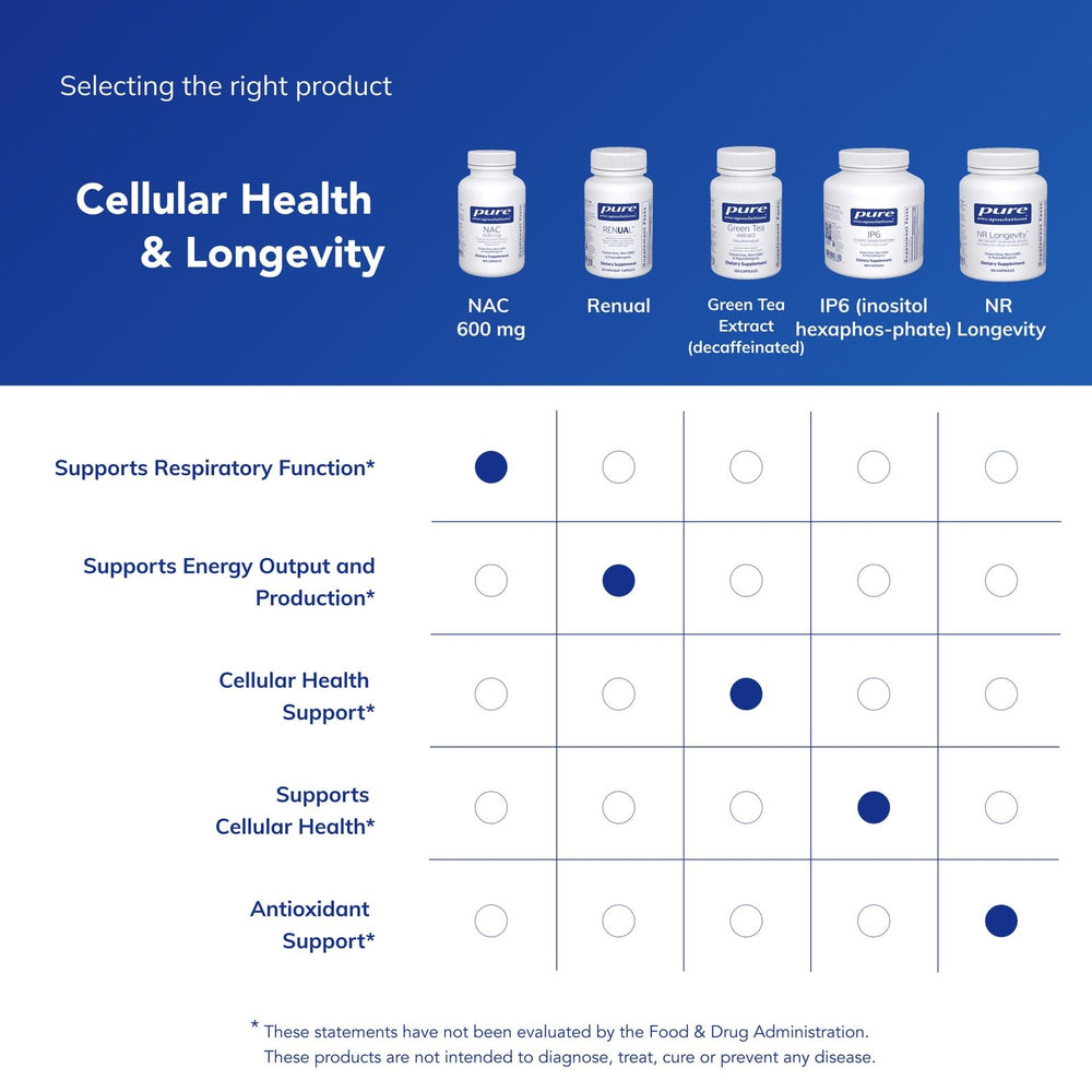 Pure Encapsulations NAC 600 mg - N-Acetyl Cysteine NAC Supplement for Lung Health & Immune Support, Liver Support & Antioxidants* - with Freeform N-Acetyl-L-Cysteine - 360 Capsules