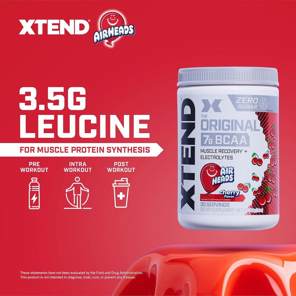 Xtend Original BCAA Powder 7g BCAA and 2.5g L-Glutamine, Sugar Free Post Workout Muscle Recovery Drink with Amino Acids for Men & Women, 90 Servings