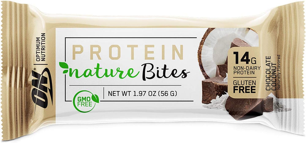 New! Optimum Nutrition Nature Bites, Decadent Protein Snack, Vegan Snack, Gluten Free, GMO Free, Flavor: Chocolate Coconut, 17.7 Oz