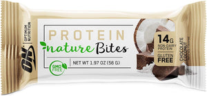 New! Optimum Nutrition Nature Bites, Decadent Protein Snack, Vegan Snack, Gluten Free, GMO Free, Flavor: Chocolate Coconut, 17.7 Oz