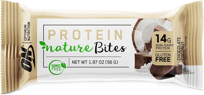 New! Optimum Nutrition Nature Bites, Decadent Protein Snack, Vegan Snack, Gluten Free, GMO Free, Flavor: Chocolate Coconut, 17.7 Oz