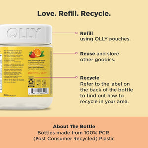 OLLY Kids Multivitamin Gummy Worms, Overall Health and Immune Support, Vitamins and Minerals A, C, D, E, Bs and Zinc, Kids Chewable Supplement, Sour Fruit Punch, 45 Day Supply - 100 Count