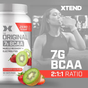 Xtend Original BCAA Powder 7g BCAA and 2.5g L-Glutamine, Sugar Free Post Workout Muscle Recovery Drink with Amino Acids for Men & Women, 90 Servings