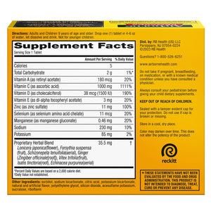 Vitamin C 1000mg (per serving) - Airborne Very Berry Effervescent Tablets (36 count in a box), Gluten-Free Immune Support Supplement, With Vitamins A C E, ZINC, Selenium, Echinacea & Ginger