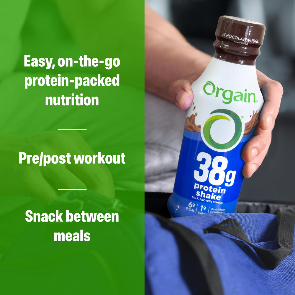 Orgain 38g High Protein Shake, Dairy Isolate Protein Milk, Vanilla, 6g BCAAs, 1g Sugar Per Serving, Meal Replacement, Ready to Drink, Keto Friendly, Gluten-Free 14 Fl Oz (Pack of 12)