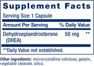 Life Extension DHEA 50 mg – Hormone Balance Supplement, Memory, Muscle Mass and Bone Density Support, Healthy Sex Drive, Gluten-Free, Non-GMO, 60 Capsules
