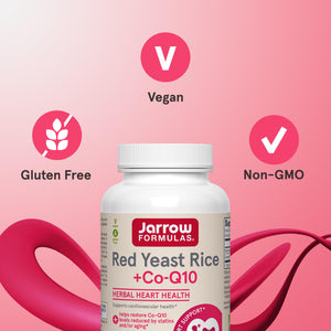 Jarrow Formulas Red Yeast Rice 1200 mg & Co-Q10 100 mg Per Serving-120 Veggie Caps-60 Servings & Heart Health-Vegan & Milk Thistle 150 mg with 30:1 Standardized Silymarin Extract