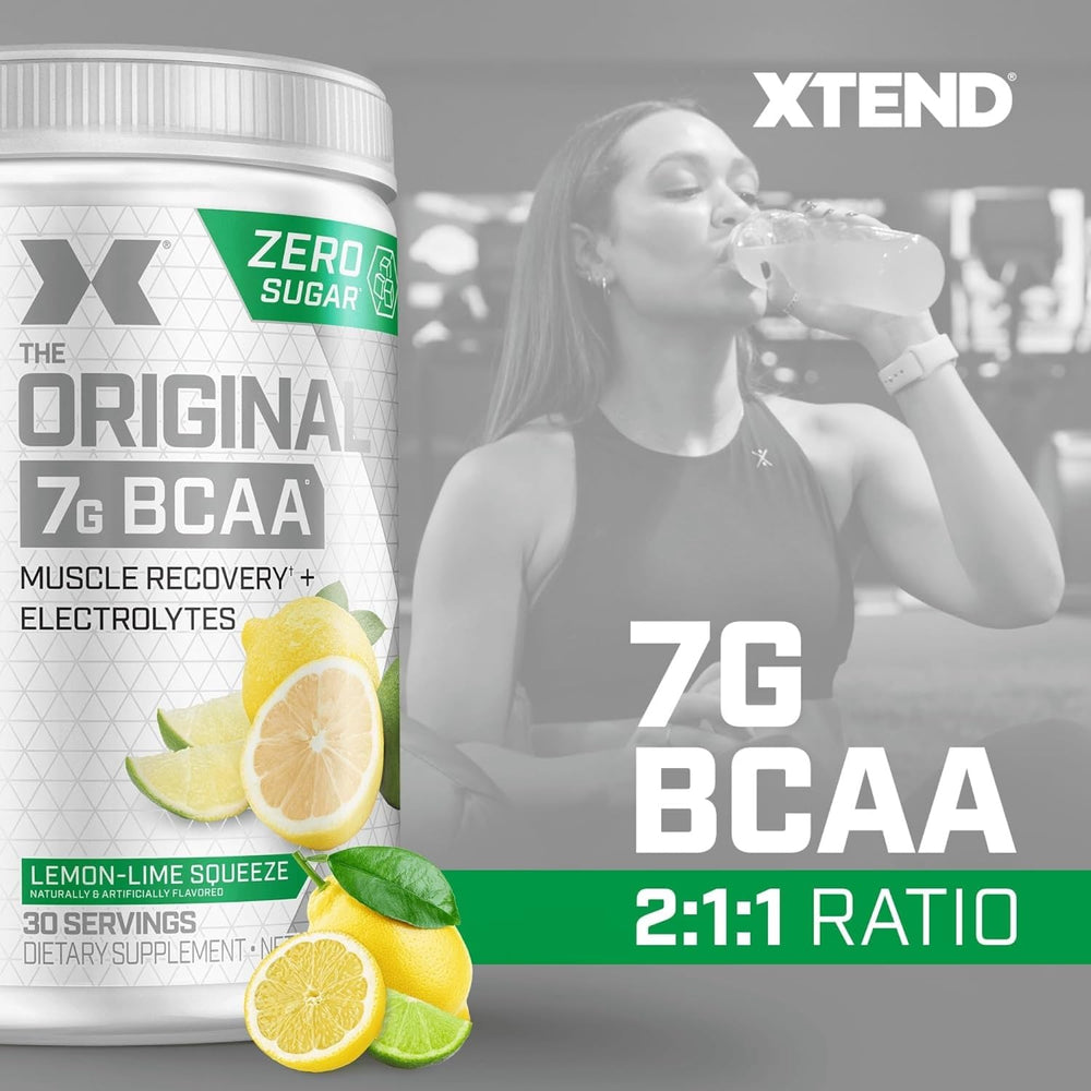 Xtend Original BCAA Powder Airheads Candy Flavor, 7g BCAA and 2.5g L-Glutamine, Sugar Free Post Workout Muscle Recovery Drink with Amino Acids for Men & Women, 30 Servings