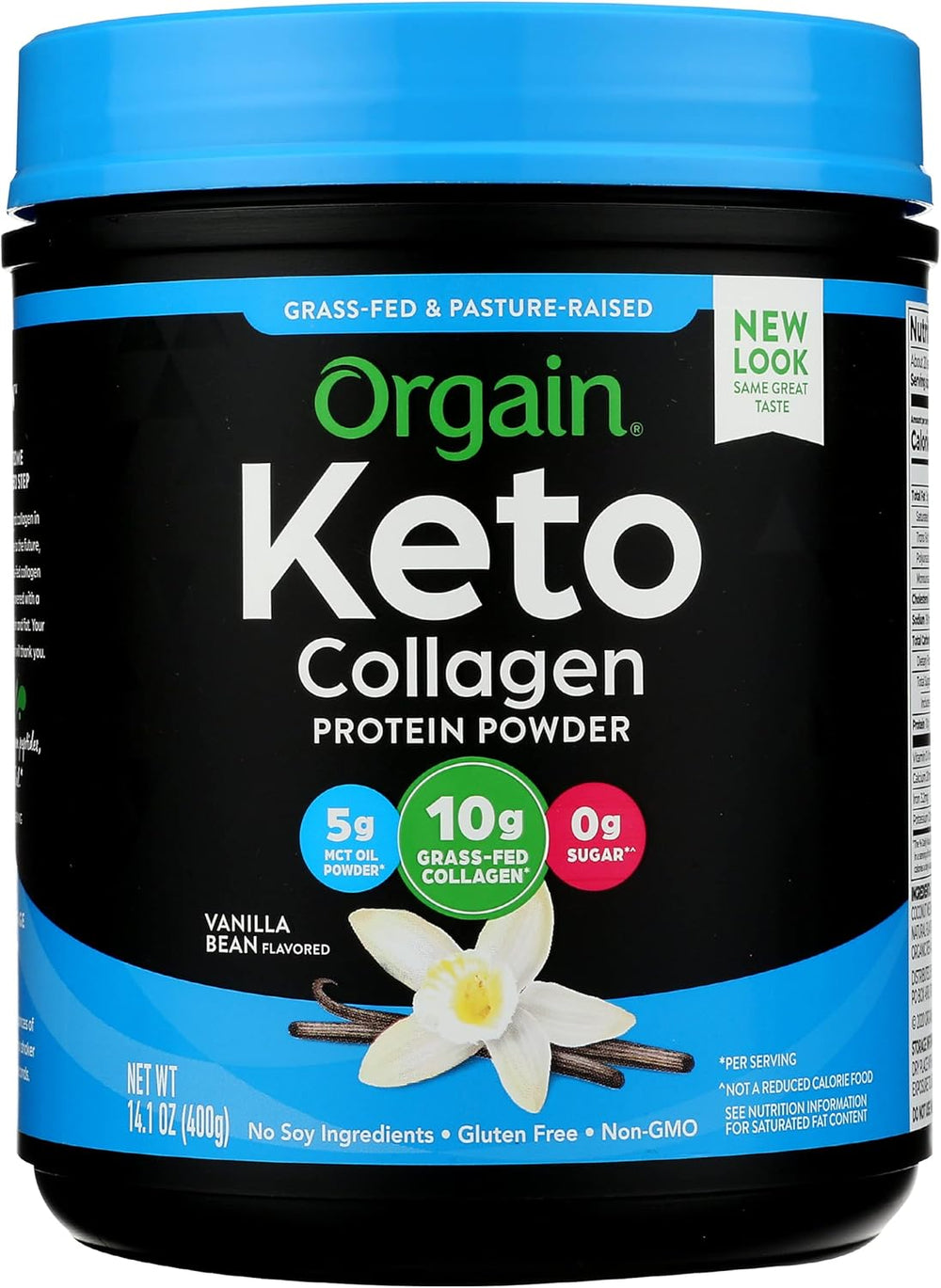 Orgain Keto Collagen Protein Powder, Vanilla, Dairy Free, Sugar Free, Gluten Free & Non-GMO, 14 Oz
