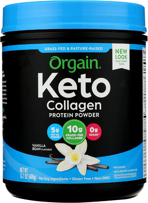 Orgain Keto Collagen Protein Powder, Vanilla, Dairy Free, Sugar Free, Gluten Free & Non-GMO, 14 Oz