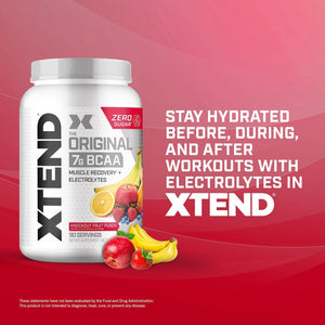 Xtend Original BCAA Powder 7g BCAA and 2.5g L-Glutamine, Sugar Free Post Workout Muscle Recovery Drink with Amino Acids for Men & Women, 90 Servings