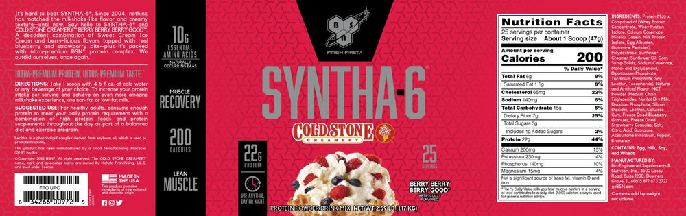 BSN Berry Berry Berry Good Flavor, Powder, 25 Servings