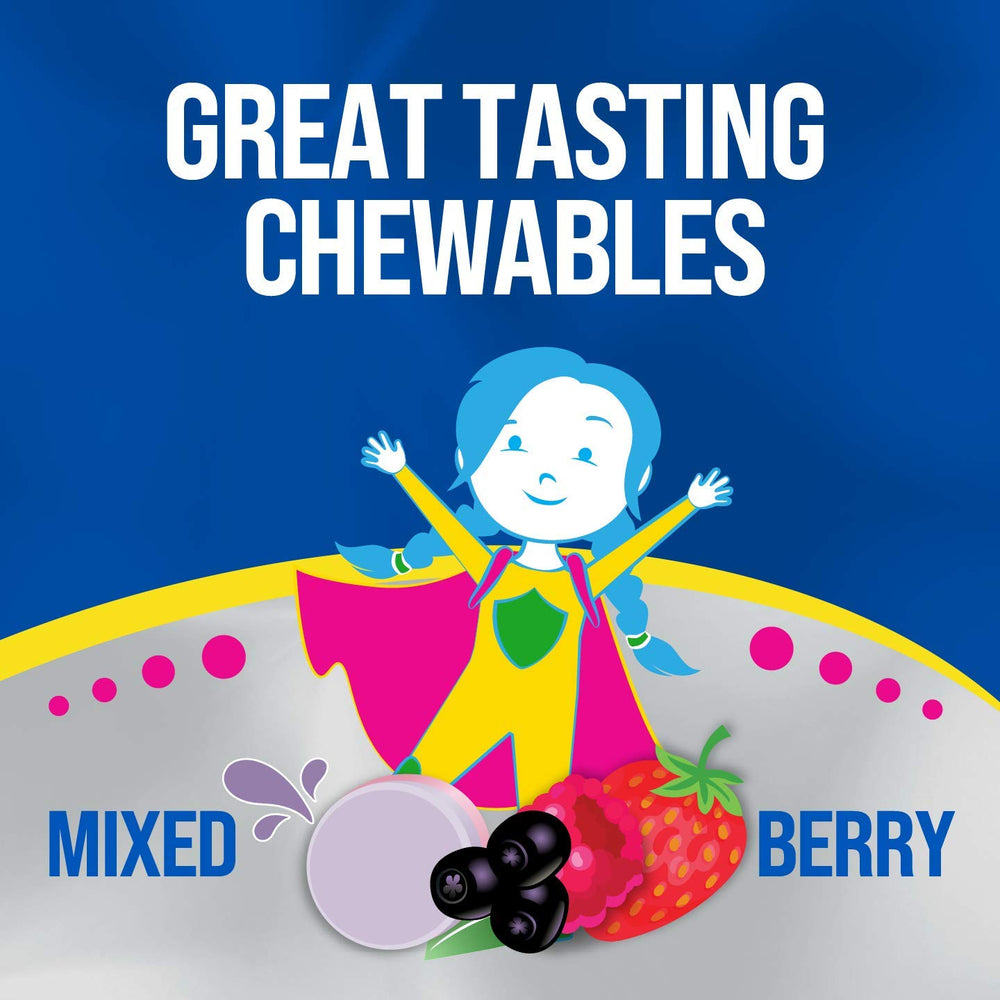 Culturelle Immune Defense Probiotic with Vitamin C, Vitamin D and Zinc + Elderberry, Non-GMO, 4-in-1 Immune Support for Kids Ages 3+*, Mixed Berry Chewables, 60 Count