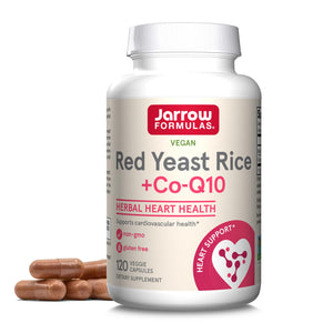 Jarrow Formulas Red Yeast Rice 1200 mg & Co-Q10 100 mg Per Serving-120 Veggie Caps-60 Servings & Heart Health-Vegan & Milk Thistle 150 mg with 30:1 Standardized Silymarin Extract