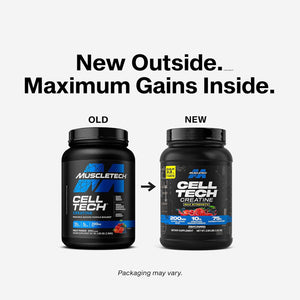 MuscleTech Creatine Monohydrate Powder - Cell-Tech Creatine Powder Post Workout Recovery Drink, Muscle Builder & Musclebuilding Creatine Supplement - Fruit Punch, 6 lbs (56 Serv) - Packaging May Vary