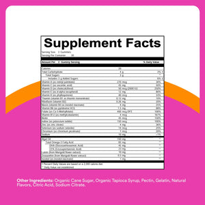 SmartyPants Teen Girl Multivitamin Gummies - Improved Formula: Omega 3 (DHA/EPA), Vitamin C, D3, B12, Vitamin A, K & Zinc, Biotin to Support Hair, Skin & Nails, Gluten Free, 60 Count (30 Day Supply)