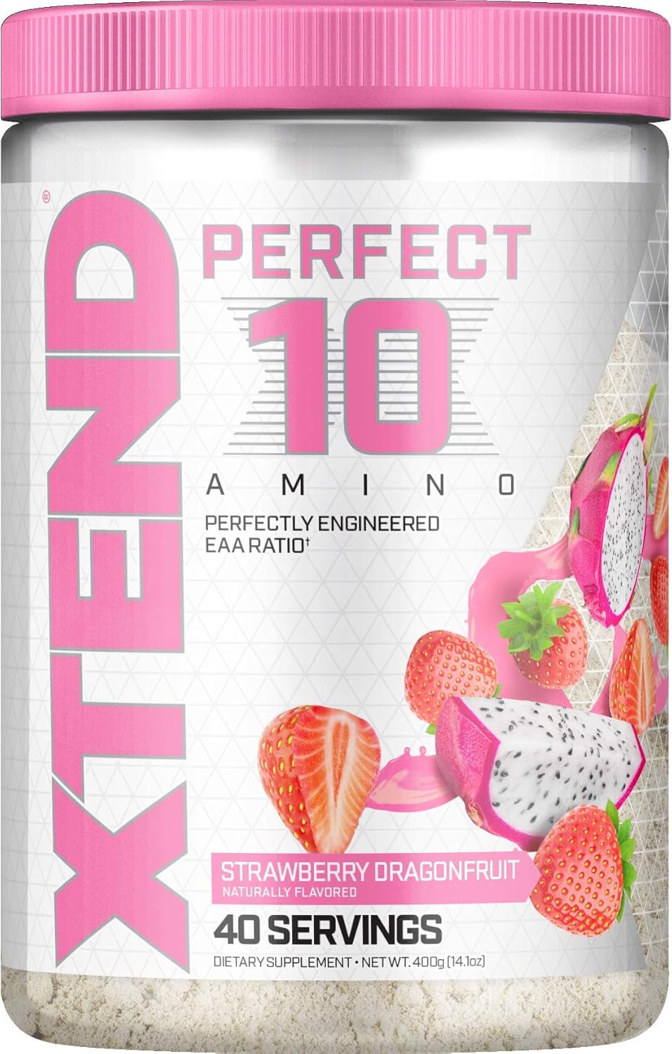 Xtend Perfect 10 Amino EAA Powder Strawberry Dragonfruit | 5g Essential Amino Acids + Branched Chain Amino Acids + Electrolytes to Fuel Hydration & Recovery | 40 Servings
