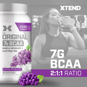 Xtend Original BCAA Powder Airheads Candy Flavor, 7g BCAA and 2.5g L-Glutamine, Sugar Free Post Workout Muscle Recovery Drink with Amino Acids for Men & Women, 30 Servings