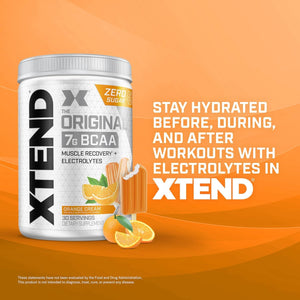 Xtend Original BCAA Powder 7g BCAA and 2.5g L-Glutamine, Sugar Free Post Workout Muscle Recovery Drink with Amino Acids for Men & Women, 30 Servings