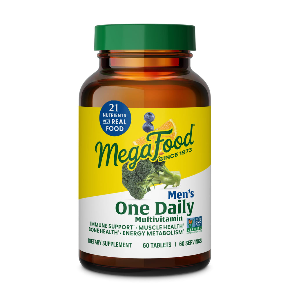 MegaFood One Daily Mens Multivitamins - Multivitamin for Men - Vitamin C, Vitamin D3 & Vitamin B12 - Muscle, Energy Metabolism & Immune Support - Vegetarian, Gluten Free - 36 Tablets, 36 Servings