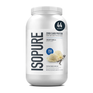 Isopure Bundle of Zero Carb 100% Pure Whey Isolate Protein Powder, Strawberries & Cream, 25g Protein Per Serving, 1 Lb, 15 Servings + Isopure 100% Pure Creatine Monohydrate Powder, 100 Servings