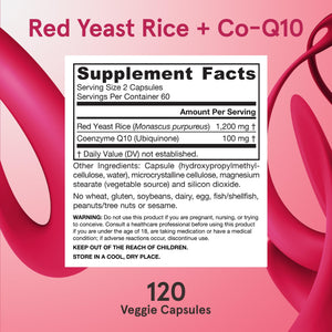 Jarrow Formulas Red Yeast Rice 1200 mg & Co-Q10 100 mg Per Serving-120 Veggie Caps-60 Servings & Heart Health-Vegan & Milk Thistle 150 mg with 30:1 Standardized Silymarin Extract
