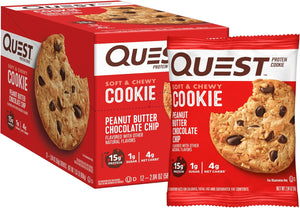 Quest Double Chocolate Protein Bars & Peanut Butter Chocolate Chip Protein Cookie Bundle, 12 Count Each