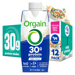 Orgain 38g High Protein Shake, Dairy Isolate Protein Milk, Vanilla, 6g BCAAs, 1g Sugar Per Serving, Meal Replacement, Ready to Drink, Keto Friendly, Gluten-Free 14 Fl Oz (Pack of 12)