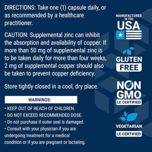 Life Extension Zinc Caps, zinc 50 mg, zinc Citrate, Support The Body's Immune defenses, Ultra-absorbable, Vegetarian, Non-GMO, Gluten-Free, 90 Vegetarian Capsules