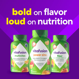 Vitafusion Power Zinc Gummy Vitamins, Strawberry Tangerine Flavored Immune Support (1), 90 Count (Pack of 2)