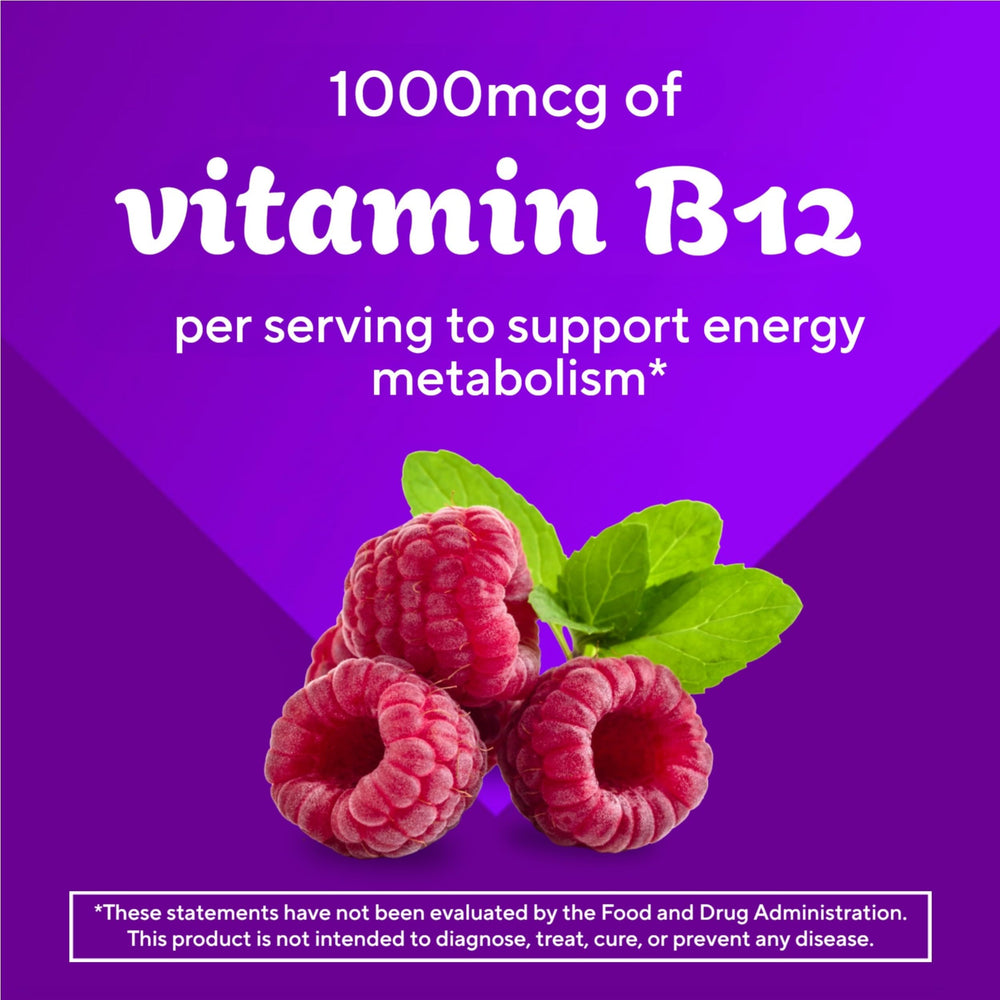 vitafusion Vitamin B12 Gummy Vitamins for Energy Metabolism Support, Raspberry Flavored, America’s Number 1 Gummy Vitamin Brand, 70 Day Supply, 140 Count