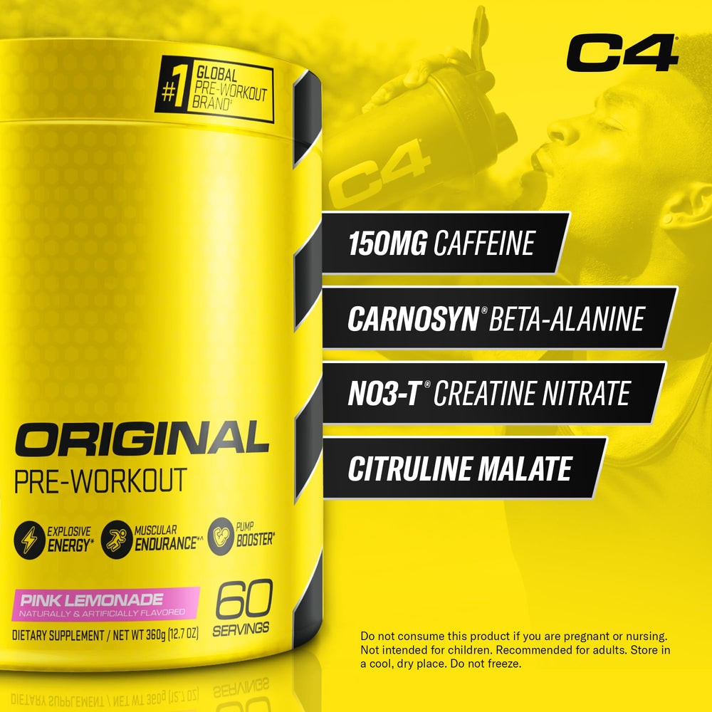 Cellucor C4 Original Pre Workout Powder Frozen Bombsicle Sugar Free Preworkout Energy for Men & Women 150mg Caffeine + Beta Alanine + Creatine - 30 Servings (Packaging May Vary)