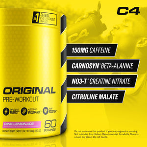 Cellucor C4 Original Pre Workout Powder Frozen Bombsicle Sugar Free Preworkout Energy for Men & Women 150mg Caffeine + Beta Alanine + Creatine - 30 Servings (Packaging May Vary)