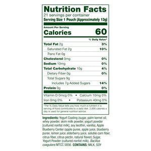 Align Probiotic, Kids Yogurt Coated Probiotic Fruit Bites, Added Probiotics Help Support Kids' Digestive Health, Apple Blueberry Flavored, 21 Individually Wrapped Pouches, 105 Bites