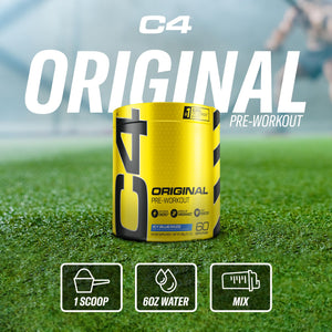 Cellucor C4 Original Pre Workout Powder Frozen Bombsicle Sugar Free Preworkout Energy for Men & Women 150mg Caffeine + Beta Alanine + Creatine - 30 Servings (Packaging May Vary)