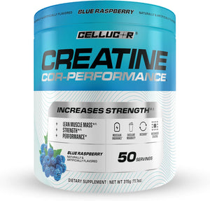 Cellucor Creatine Powder, Blue Raspberry Flavor - Increases Strength, Lean Muscle Mass & Endurance, Micronized Creatine for Fast Absorption, 5g Creatine per Serving, 50 Servings